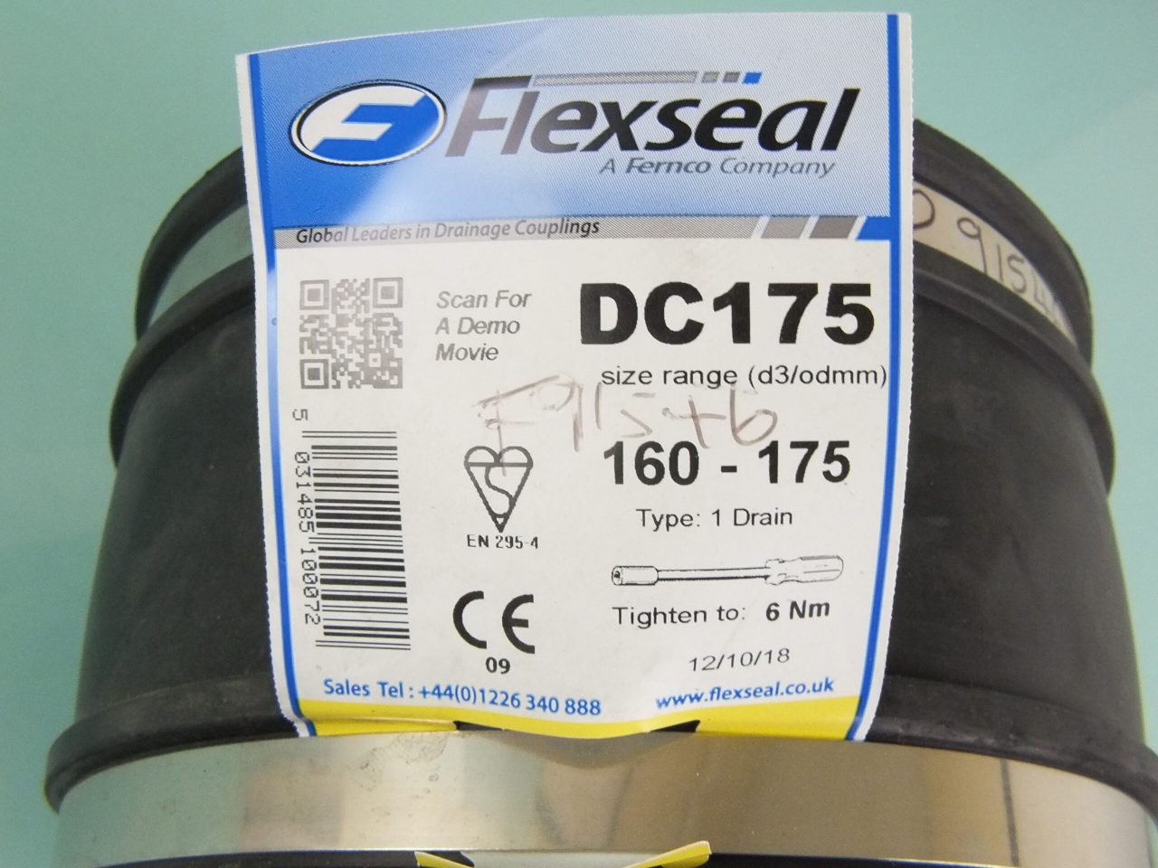 Fernco DC175 Drain Coupling 160 175mm